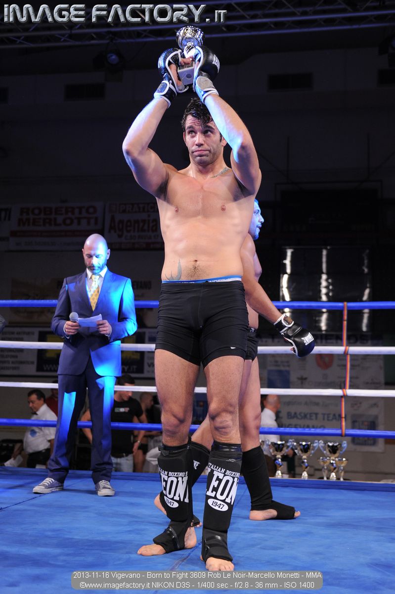 2013-11-16 Vigevano - Born to Fight 3609 Rob Le Noir-Marcello Monetti - MMA